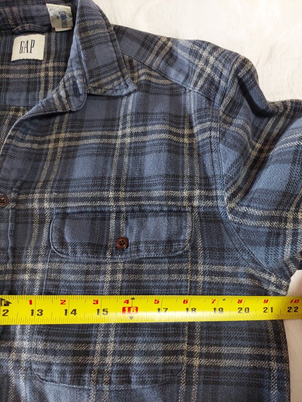 Gap Men's M Flannel Shirt 100% Cotton Grey - Picture 6 of 6